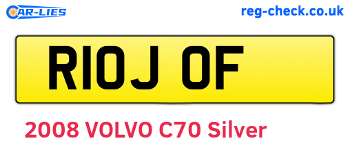 R10JOF are the vehicle registration plates.