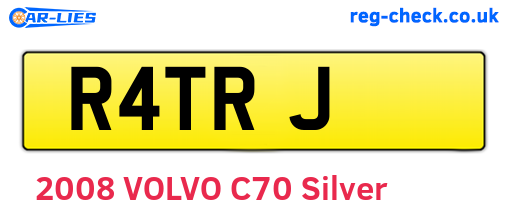 R4TRJ are the vehicle registration plates.
