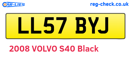 LL57BYJ are the vehicle registration plates.