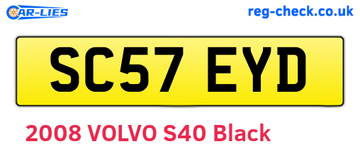 SC57EYD are the vehicle registration plates.