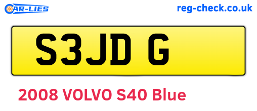 S3JDG are the vehicle registration plates.