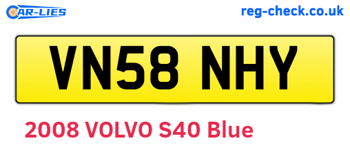 VN58NHY are the vehicle registration plates.