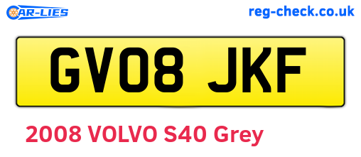 GV08JKF are the vehicle registration plates.