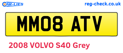 MM08ATV are the vehicle registration plates.