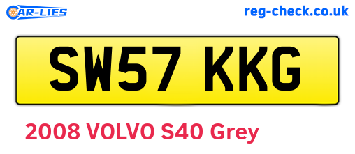 SW57KKG are the vehicle registration plates.