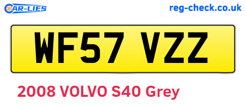 WF57VZZ are the vehicle registration plates.
