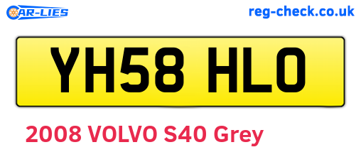 YH58HLO are the vehicle registration plates.