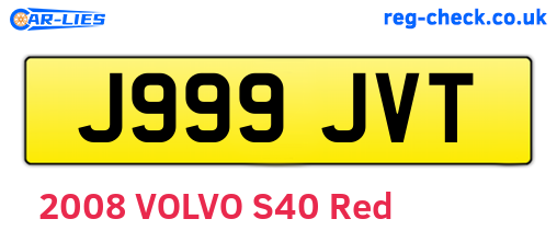 J999JVT are the vehicle registration plates.