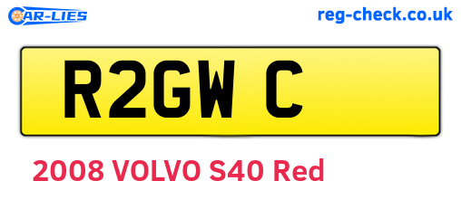 R2GWC are the vehicle registration plates.