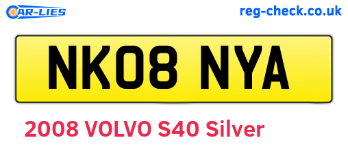 NK08NYA are the vehicle registration plates.