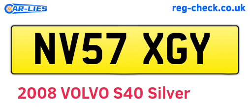 NV57XGY are the vehicle registration plates.