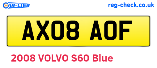 AX08AOF are the vehicle registration plates.
