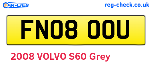FN08OOU are the vehicle registration plates.