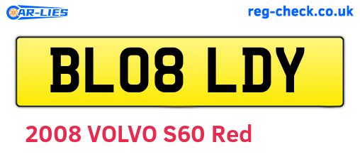 BL08LDY are the vehicle registration plates.