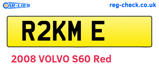 R2KME are the vehicle registration plates.