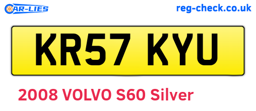 KR57KYU are the vehicle registration plates.
