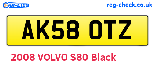 AK58OTZ are the vehicle registration plates.