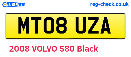 MT08UZA are the vehicle registration plates.