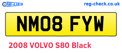 NM08FYW are the vehicle registration plates.