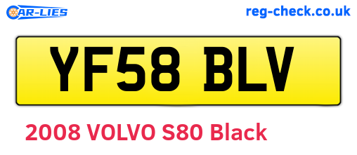 YF58BLV are the vehicle registration plates.
