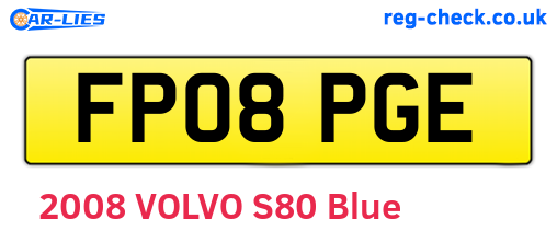 FP08PGE are the vehicle registration plates.