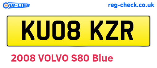 KU08KZR are the vehicle registration plates.