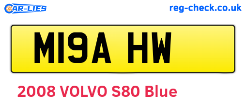 M19AHW are the vehicle registration plates.