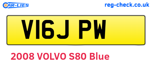 V16JPW are the vehicle registration plates.