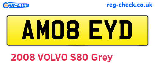 AM08EYD are the vehicle registration plates.