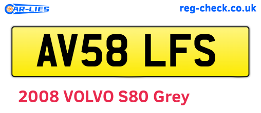 AV58LFS are the vehicle registration plates.