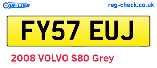 FY57EUJ are the vehicle registration plates.
