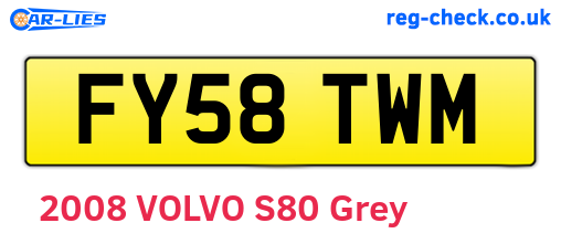 FY58TWM are the vehicle registration plates.