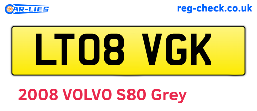 LT08VGK are the vehicle registration plates.