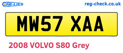 MW57XAA are the vehicle registration plates.