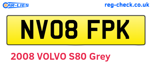 NV08FPK are the vehicle registration plates.