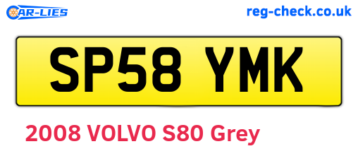 SP58YMK are the vehicle registration plates.