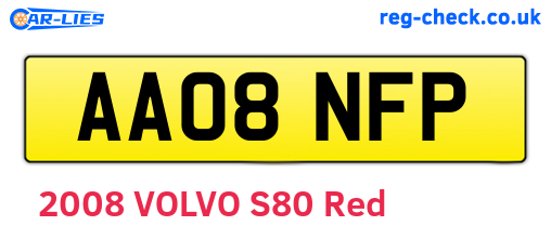 AA08NFP are the vehicle registration plates.