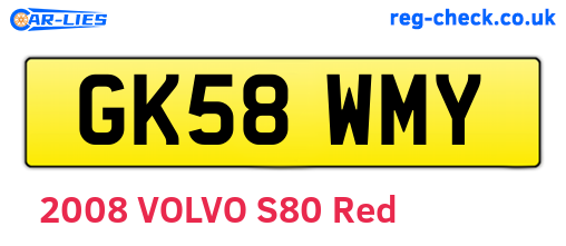 GK58WMY are the vehicle registration plates.