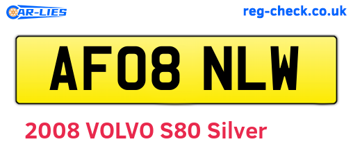 AF08NLW are the vehicle registration plates.
