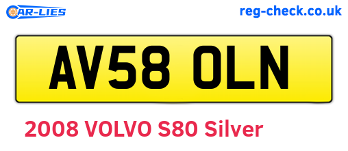 AV58OLN are the vehicle registration plates.