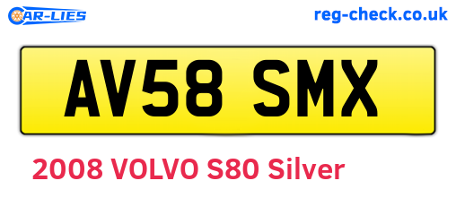 AV58SMX are the vehicle registration plates.