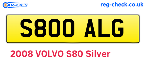 S800ALG are the vehicle registration plates.