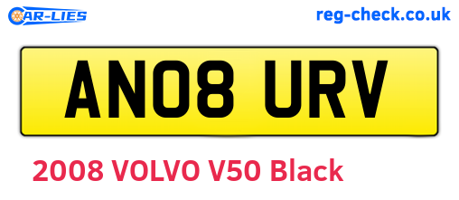 AN08URV are the vehicle registration plates.