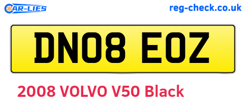 DN08EOZ are the vehicle registration plates.