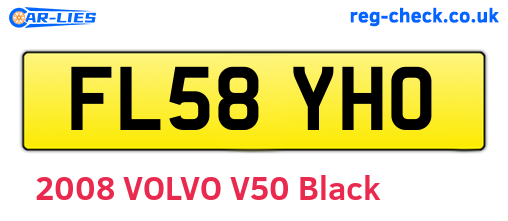 FL58YHO are the vehicle registration plates.