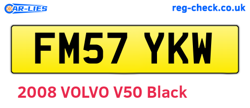 FM57YKW are the vehicle registration plates.
