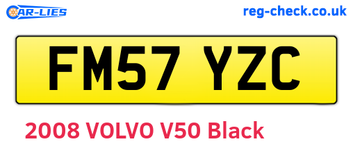 FM57YZC are the vehicle registration plates.