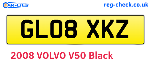 GL08XKZ are the vehicle registration plates.