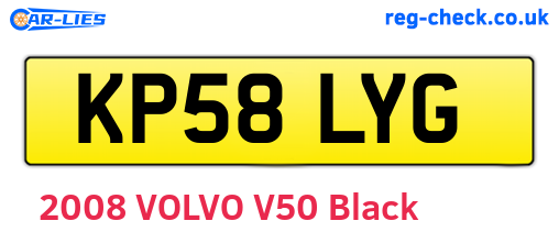 KP58LYG are the vehicle registration plates.