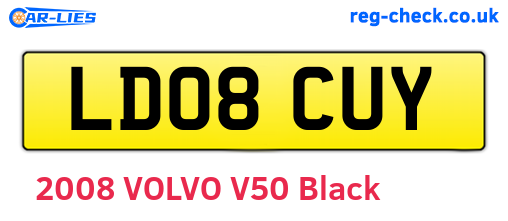 LD08CUY are the vehicle registration plates.